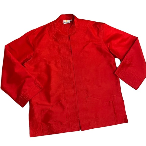 Elegant Red Women's Jacket - Picture 3 of 14
